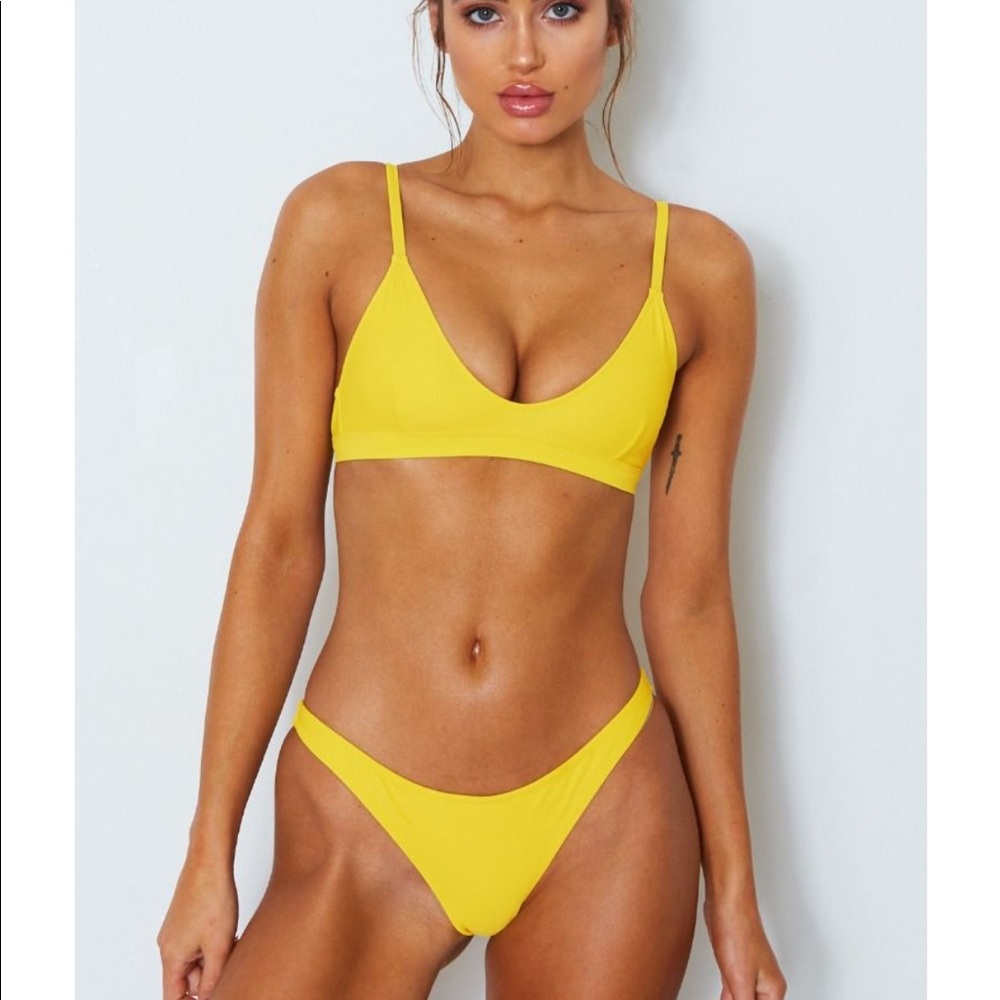 NWT White Fox Boutique Yellow Bikini